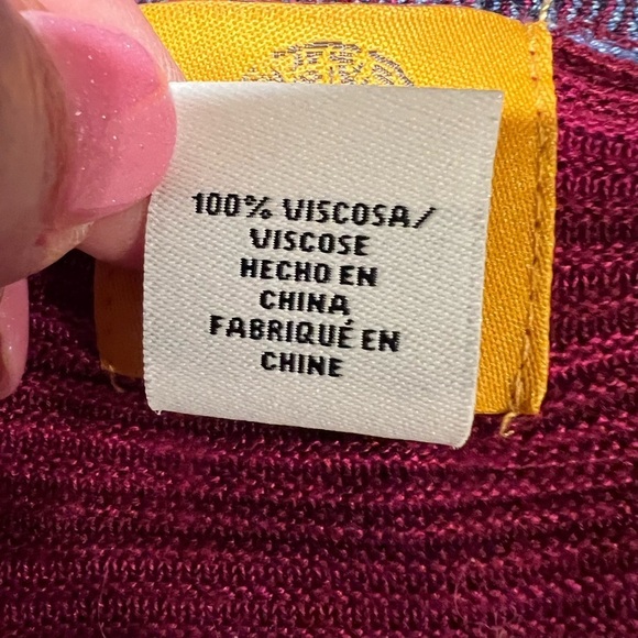 Stunning Ruby Rd. Women's Cardigan, Size Large Petite Paisley Fringe - Picture 6 of 7